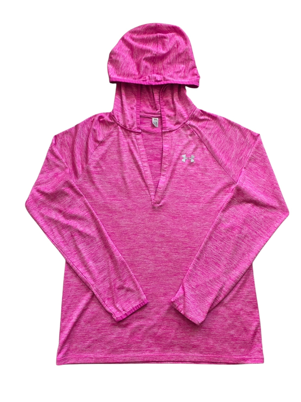 Under Armour Pink UA Tech Twist Hooded Henley Pullover Hoodie No size tag Medium
